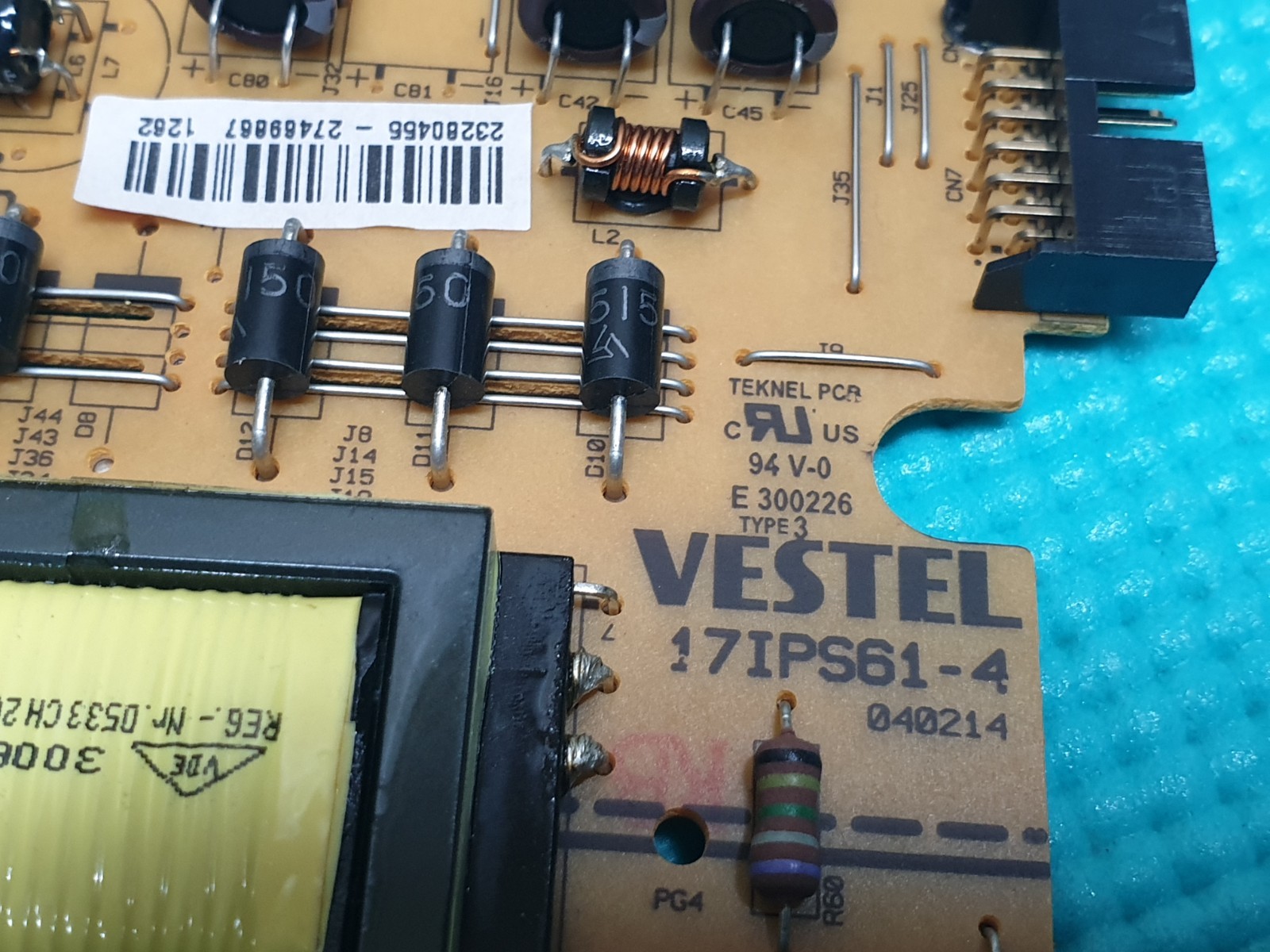 POWER SUPPLY PSU FOR BUSH LED24265DVDCNTD 24" LED TV VESTEL 17IPS61-4 23280455 - Image 3