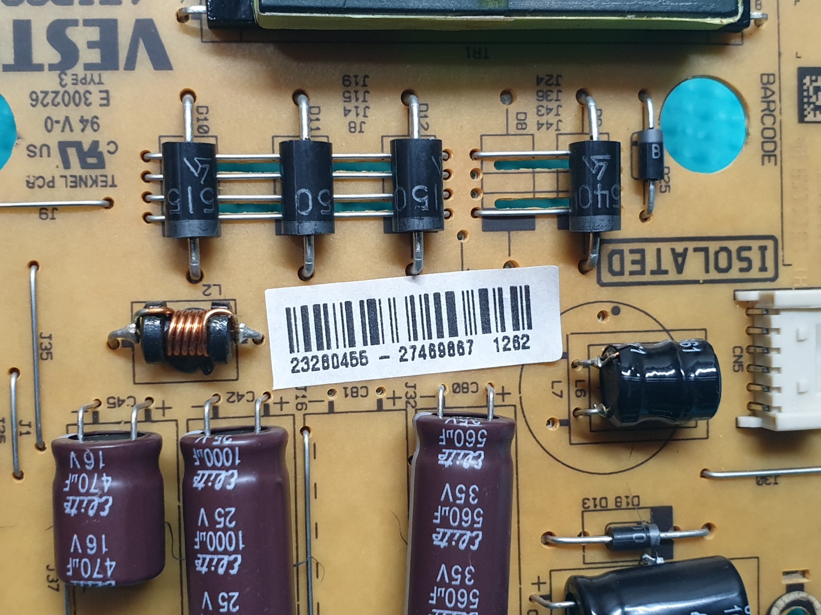 POWER SUPPLY PSU FOR BUSH LED24265DVDCNTD 24" LED TV VESTEL 17IPS61-4 23280455 - Image 5