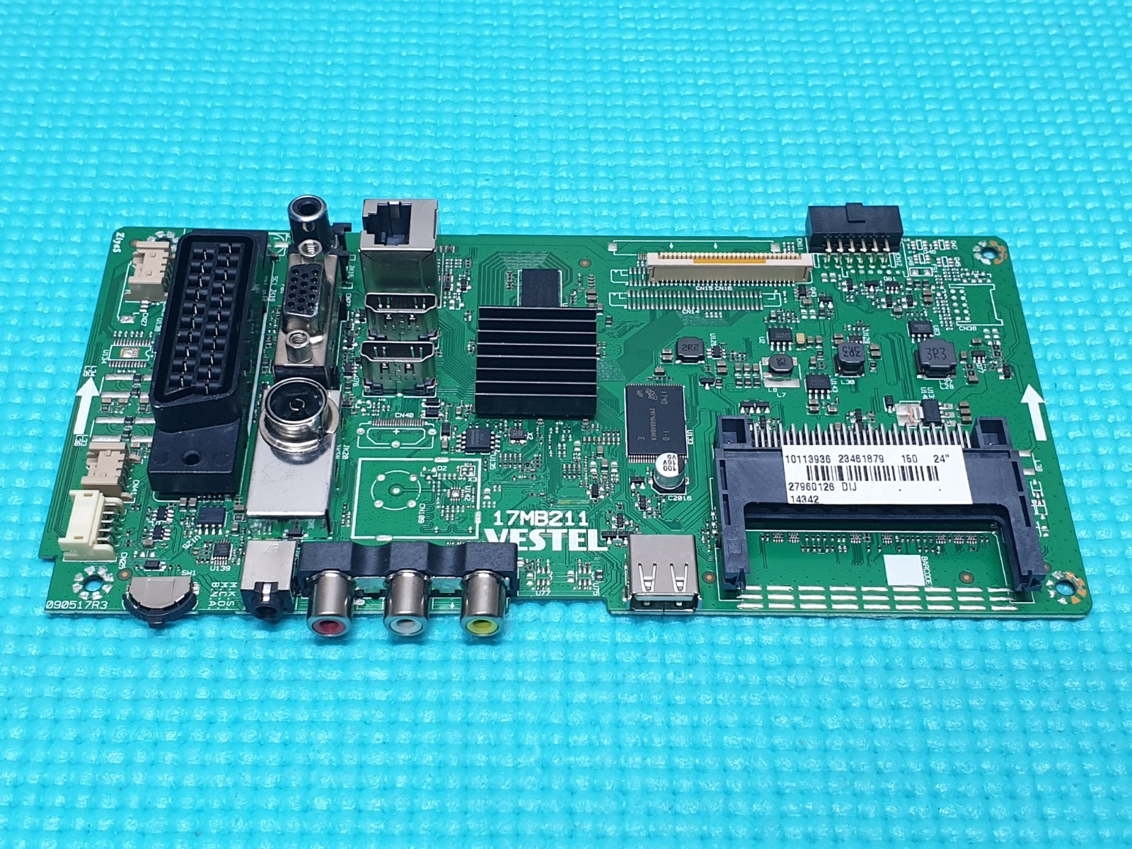 MAIN AV BOARD MB ORIGNAL JVC LT-24C660(D) LED TV 17MB211 23450279 SCREEN:V236BJ1