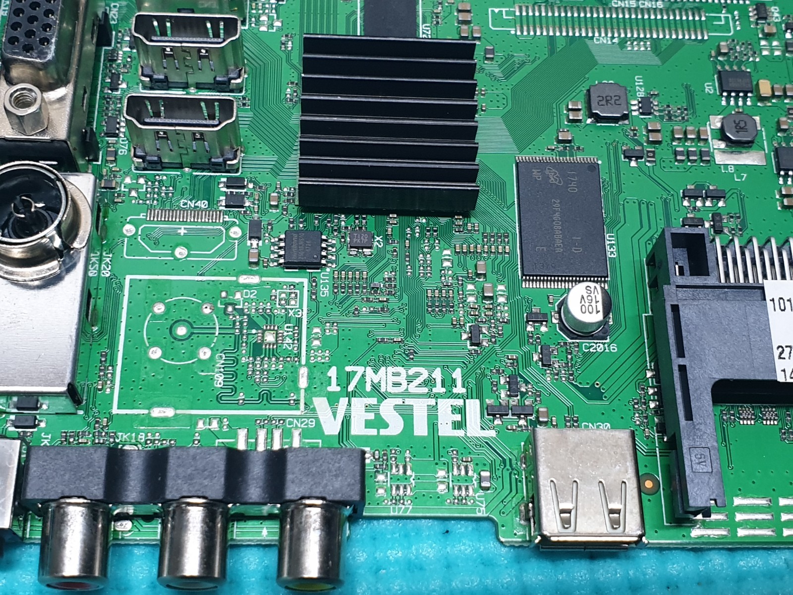 MAIN AV BOARD MB ORIGNAL JVC LT-24C660(D) LED TV 17MB211 23450279 SCREEN:V236BJ1 - Image 3