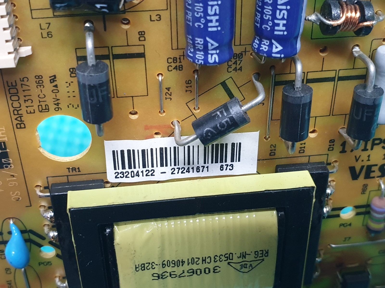 POWER SUPPLY PSU FOR LAURUS PH-24DVDLEDT2 24" LED TV VESTEL 17IPS61-3 23204122 - Image 6