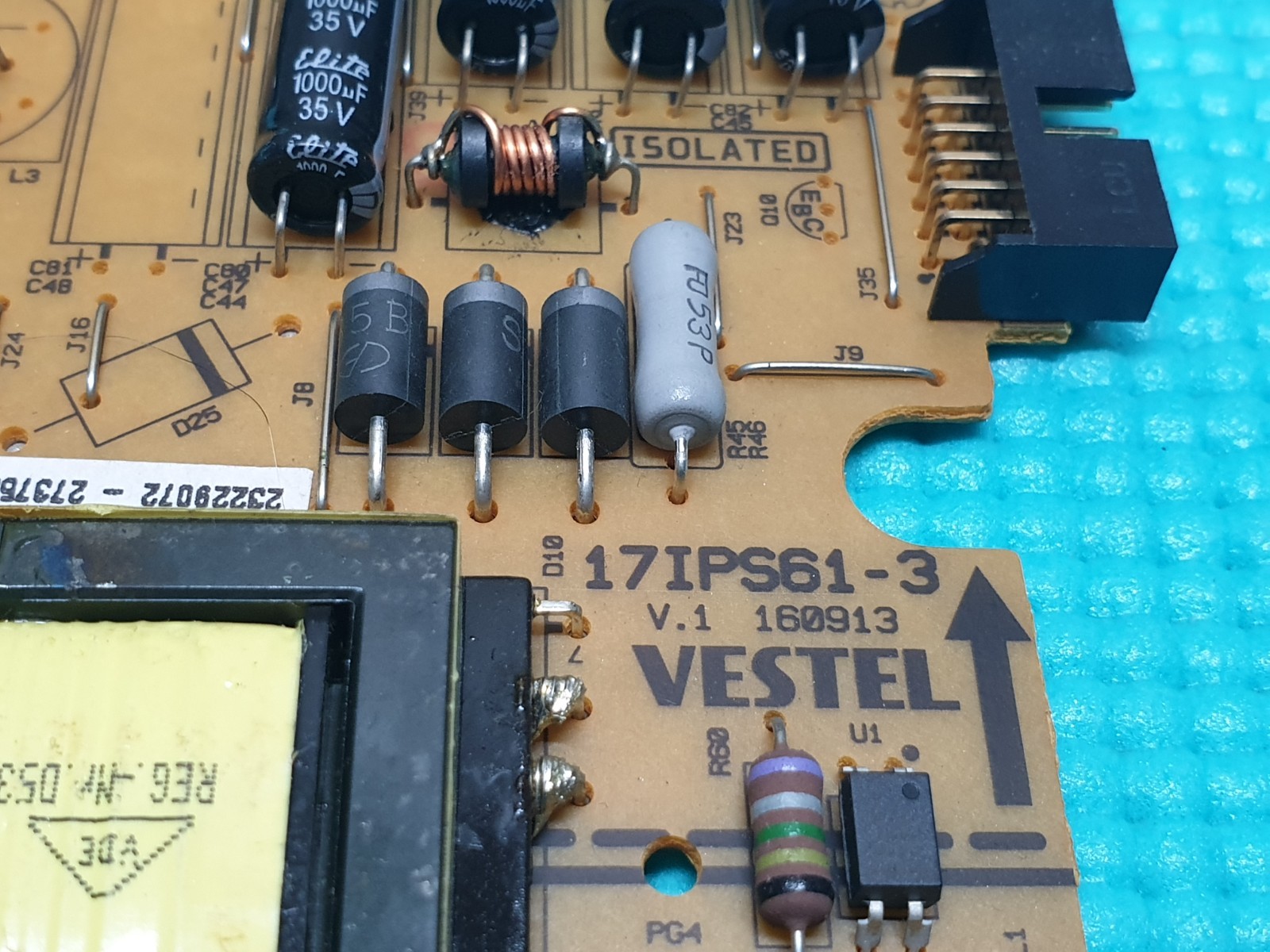 POWER SUPPLY PSU FOR POLAROID 3-24-LED-14 24" LED TV VESTEL 17IPS61-3 23229072 - Image 6