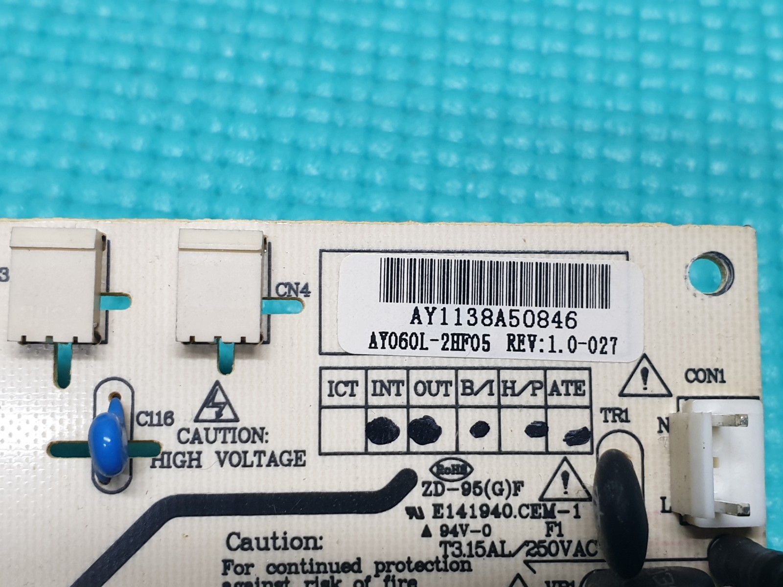POWER SUPPLY PSU FOR GOODMANS LD2412F2 24" LED TV AY060L-2HF05 REV:1.0 - Image 3