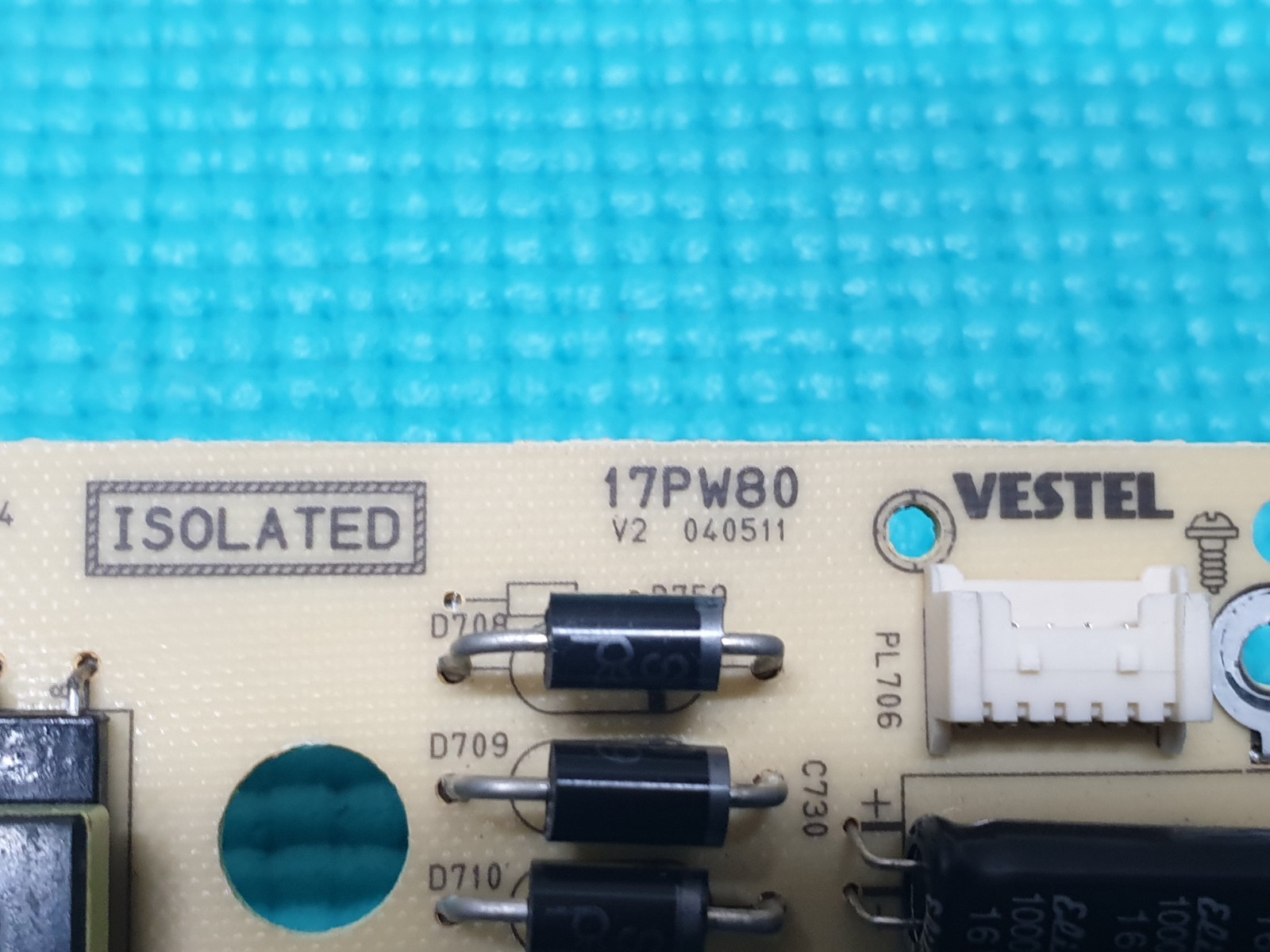 POWER SUPPLY PSU FOR TECHWOOD LED24916DVDFHD 24" LED TV VESTEL 17PW80 20601422 - Image 4
