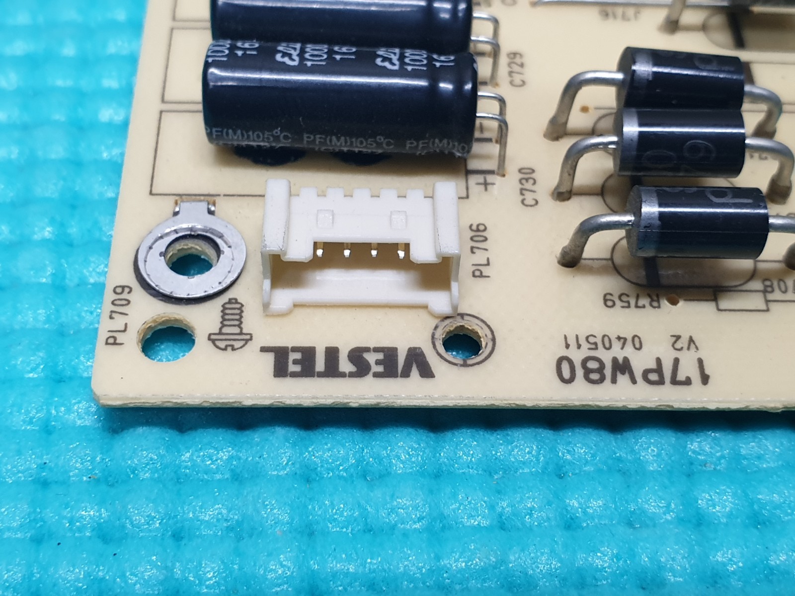 POWER SUPPLY PSU FOR TECHWOOD LED24916DVDFHD 24" LED TV VESTEL 17PW80 20601422 - Image 6