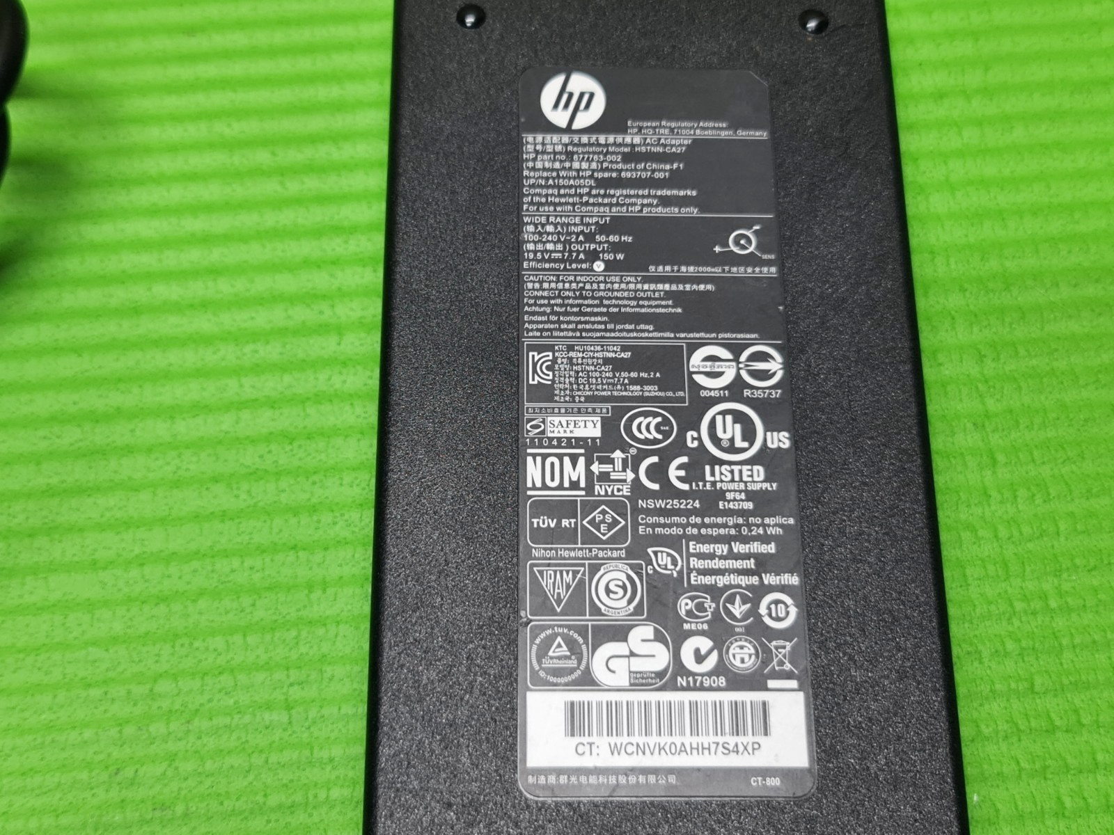 ORIGINAL GENUINE AC POWER SUPPLY CHARGER ADAPTER USB PIN 19.5V 7.7A 150W FOR HP - Image 3