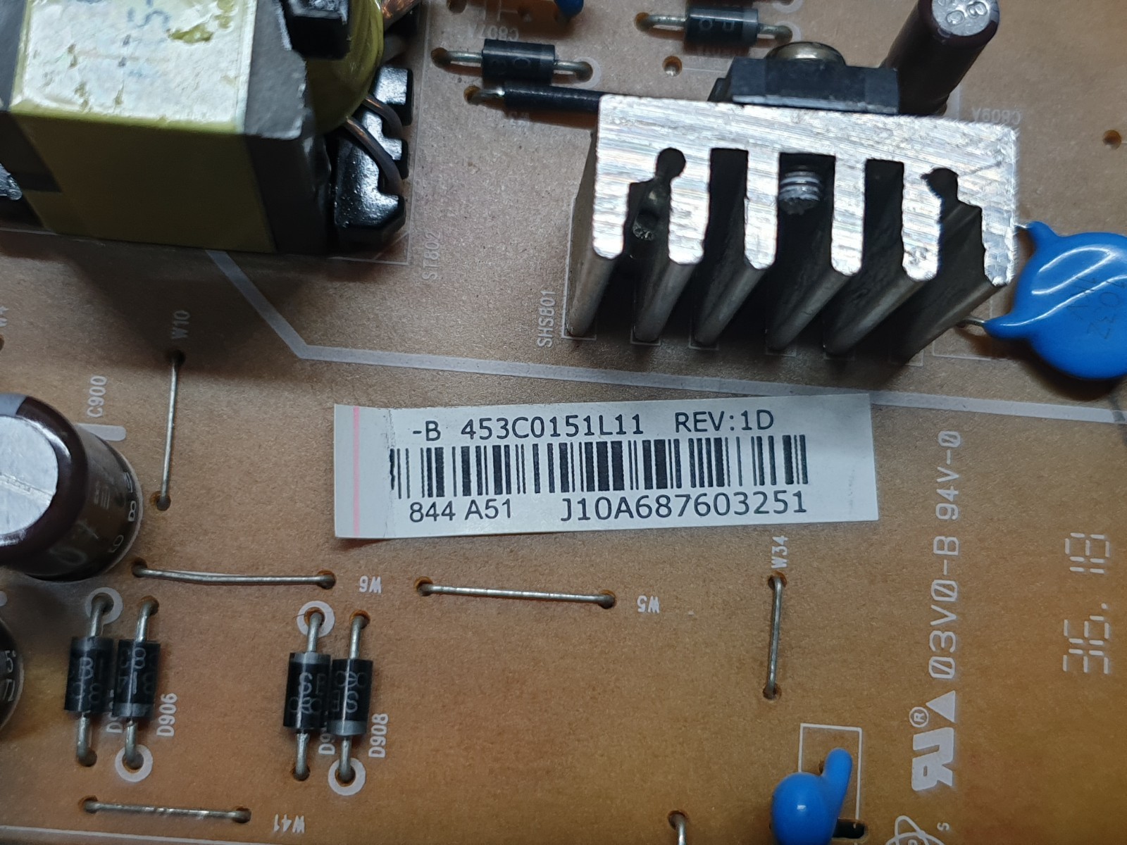 POWER SUPPLY PSU FOR TOSHIBA 19AV505D 19" LCD TV STV19 VTV-P1901 REV:1 - Image 7