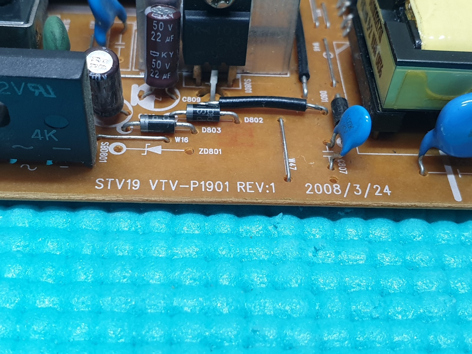 POWER SUPPLY PSU FOR TOSHIBA 19AV505D 19" LCD TV STV19 VTV-P1901 REV:1 - Image 8