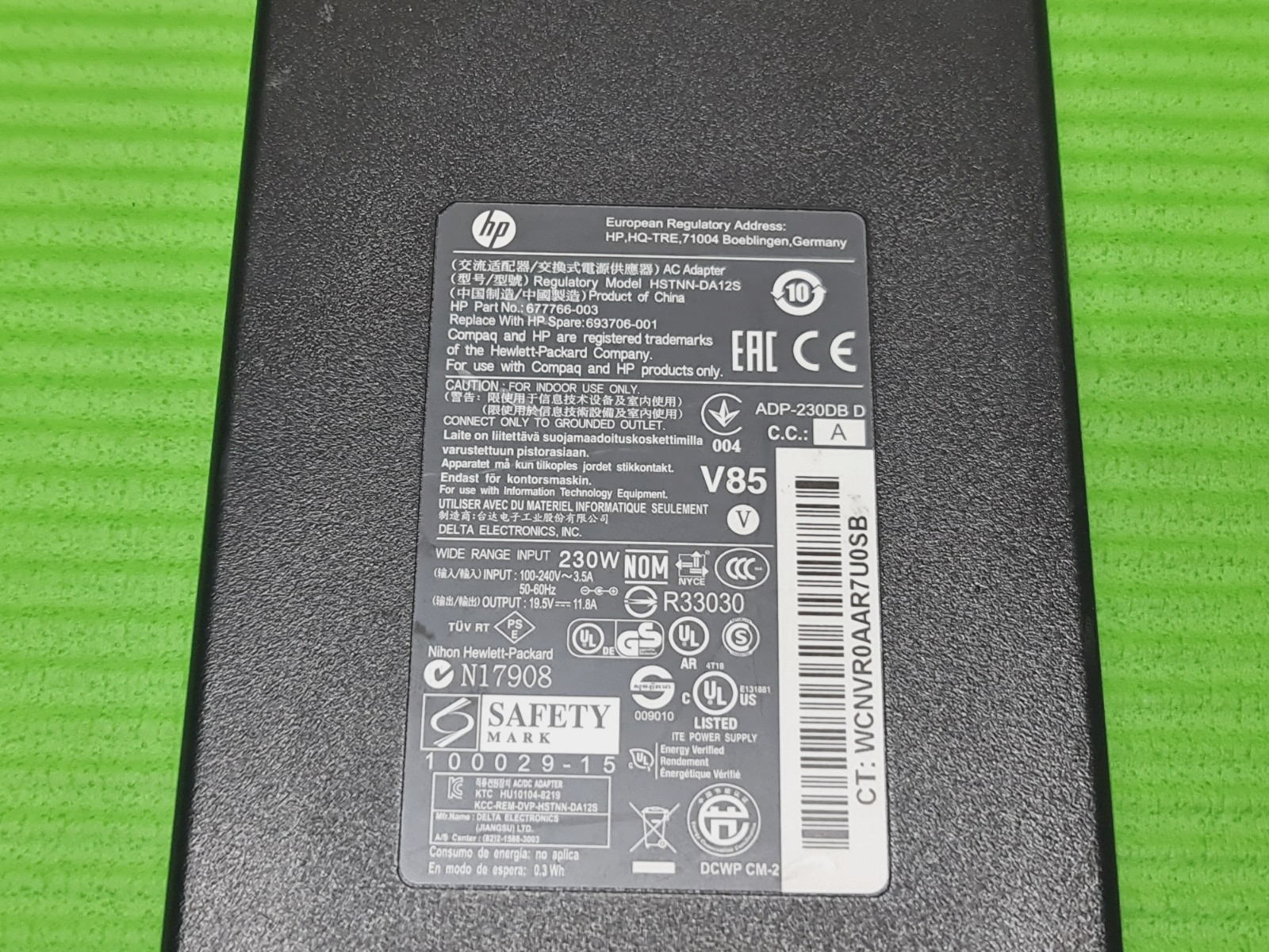 ORIGINAL GENUINE AC POWER SUPPLY CHARGER ADAPTER USB PIN 19.5V 11.8A 230W FOR HP - Image 7