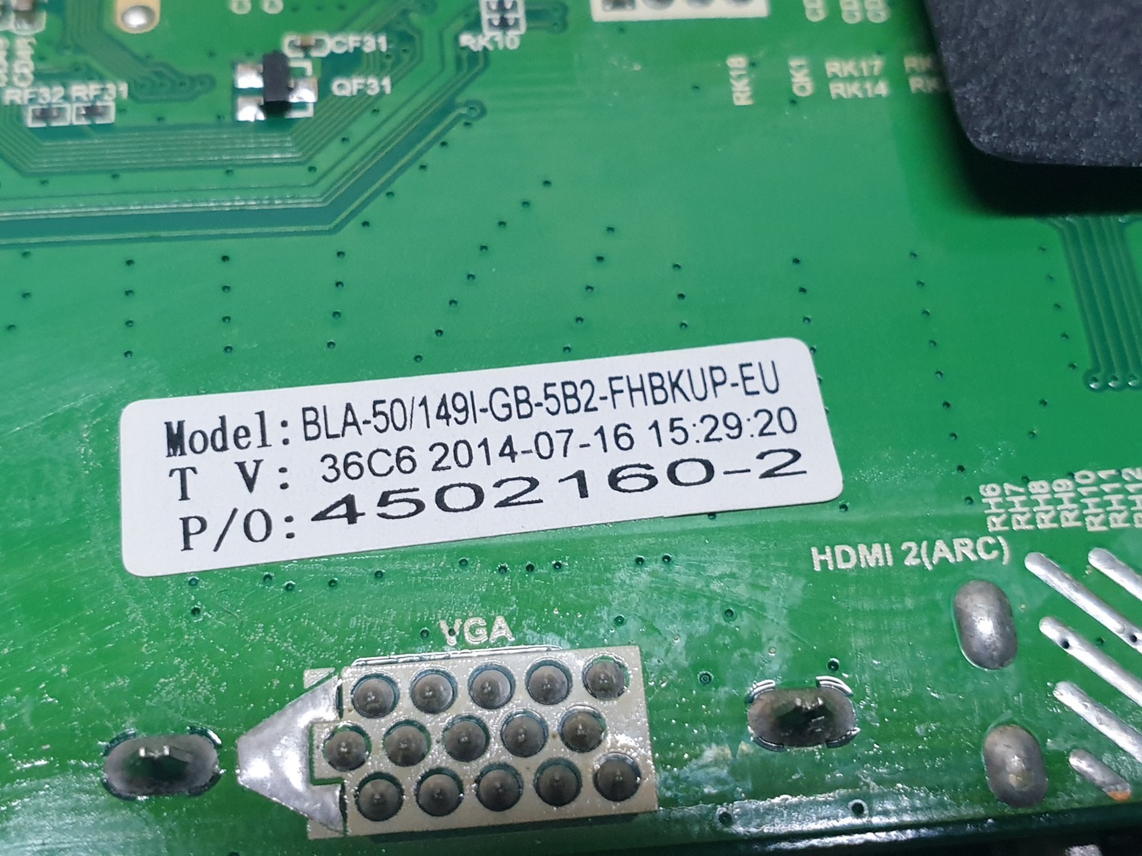 MAIN BOARD MB BLAUPUNKT 50/149I-GB-5B2-FHBKUP TV TP.MSD309.BP76 SCREEN:V500HJ1 - Image 5