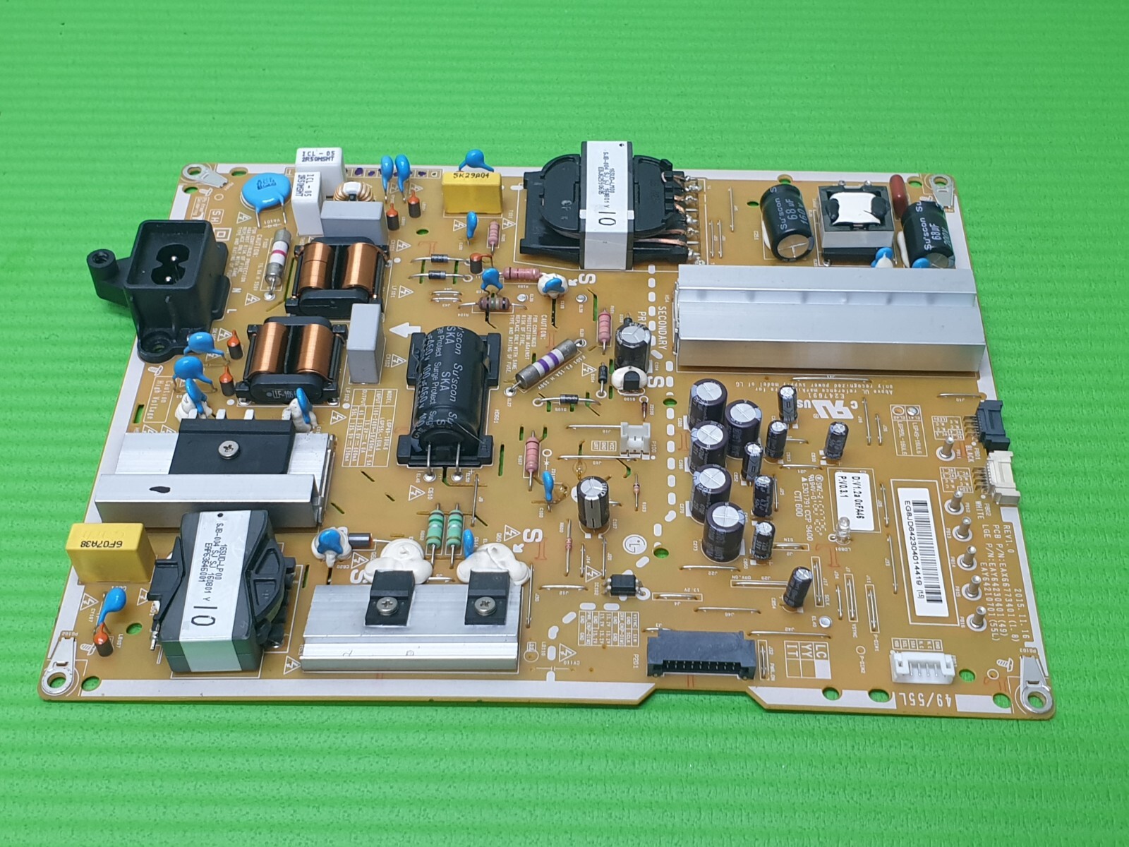 POWER SUPPLY BOARD GENUINE LG 49UH770V TV EAY64230401 EAX66773401(1.8) REV 1.0 - Image 2