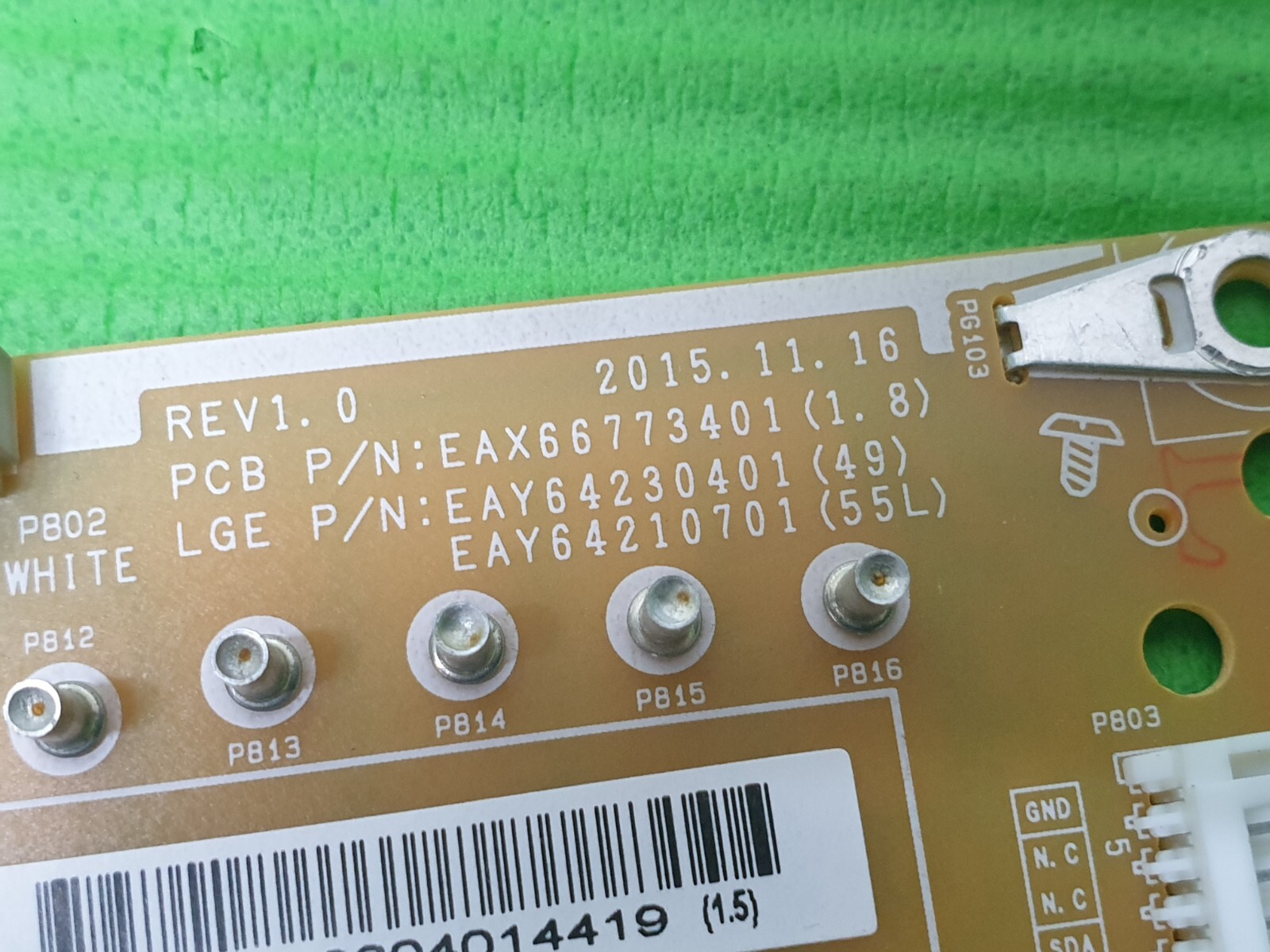 POWER SUPPLY BOARD GENUINE LG 49UH770V TV EAY64230401 EAX66773401(1.8) REV 1.0 - Image 3