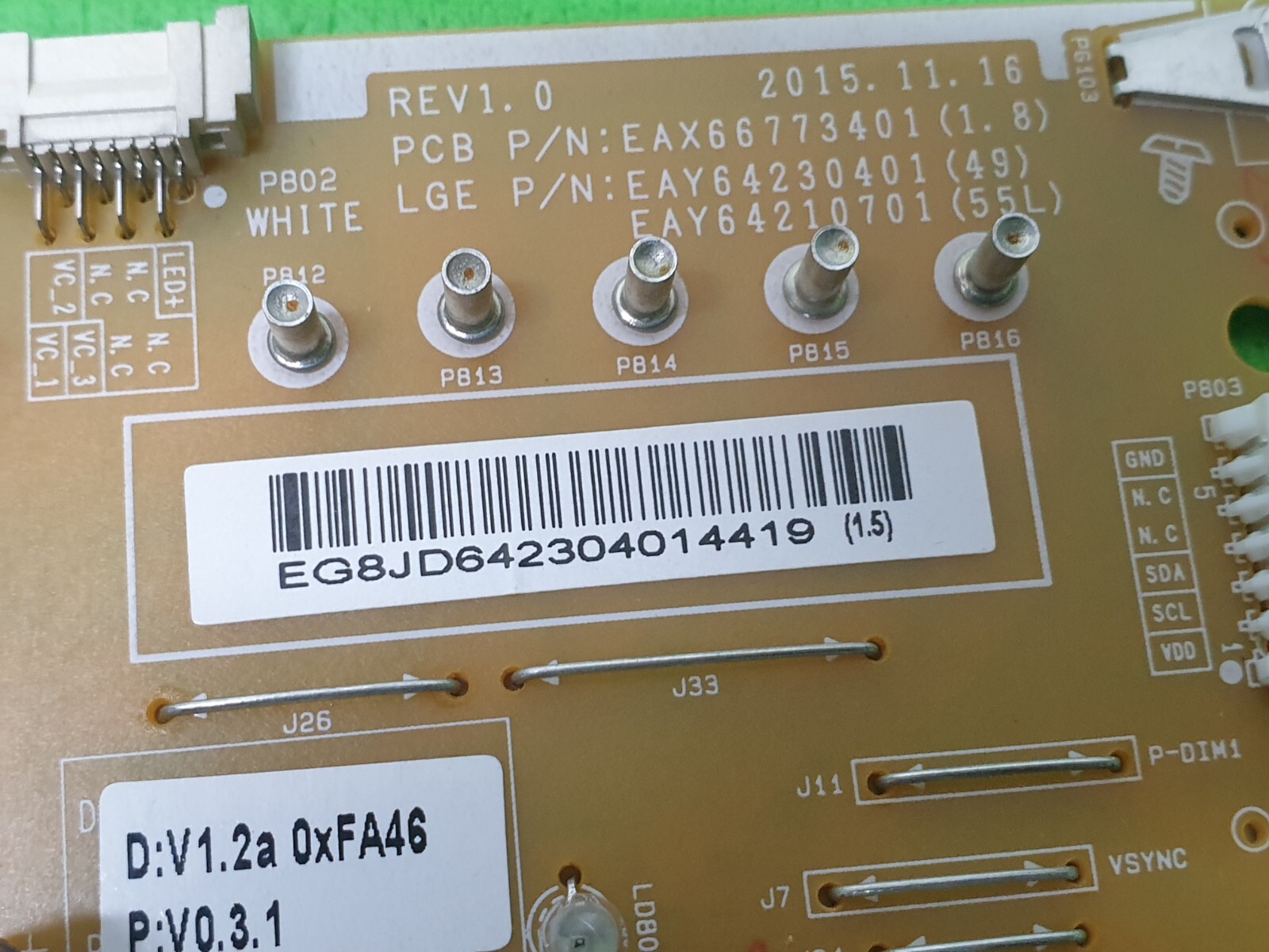 POWER SUPPLY BOARD GENUINE LG 49UH770V TV EAY64230401 EAX66773401(1.8) REV 1.0 - Image 4