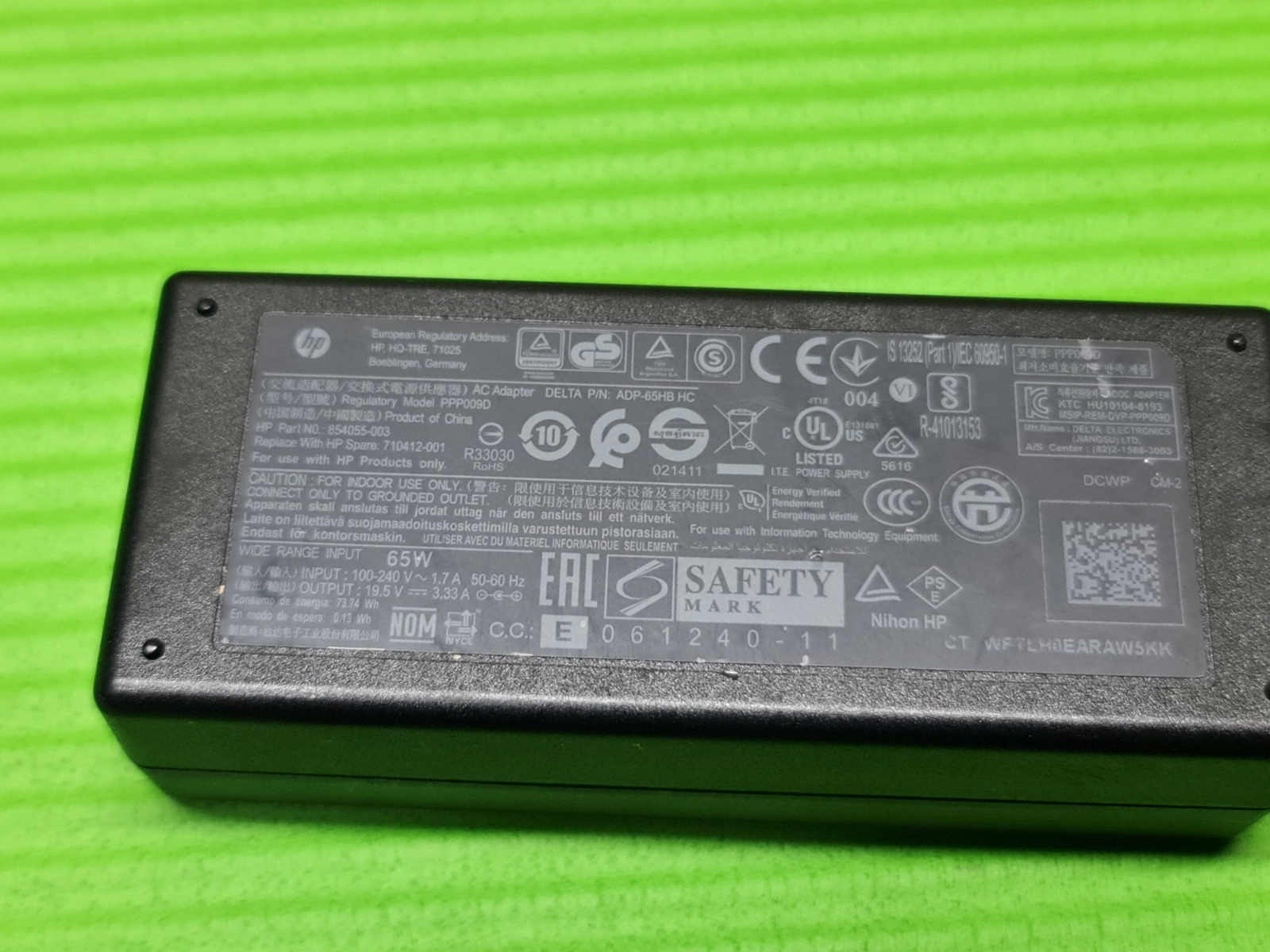ORIGINAL GENUINE AC POWER SUPPLY CHARGER ADAPTER ROUND PIN 19.5V 3.33A 65W HP - Image 4