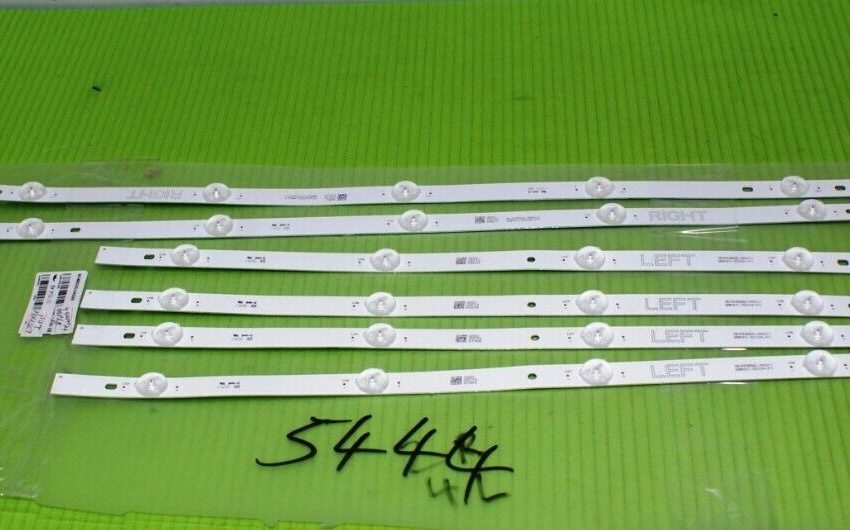 ARRAY OF 6 x LED BACKLIGHT STRIPS FOR LG 49UM7400PLB 49" TV (NC490DGG-AAGX1)