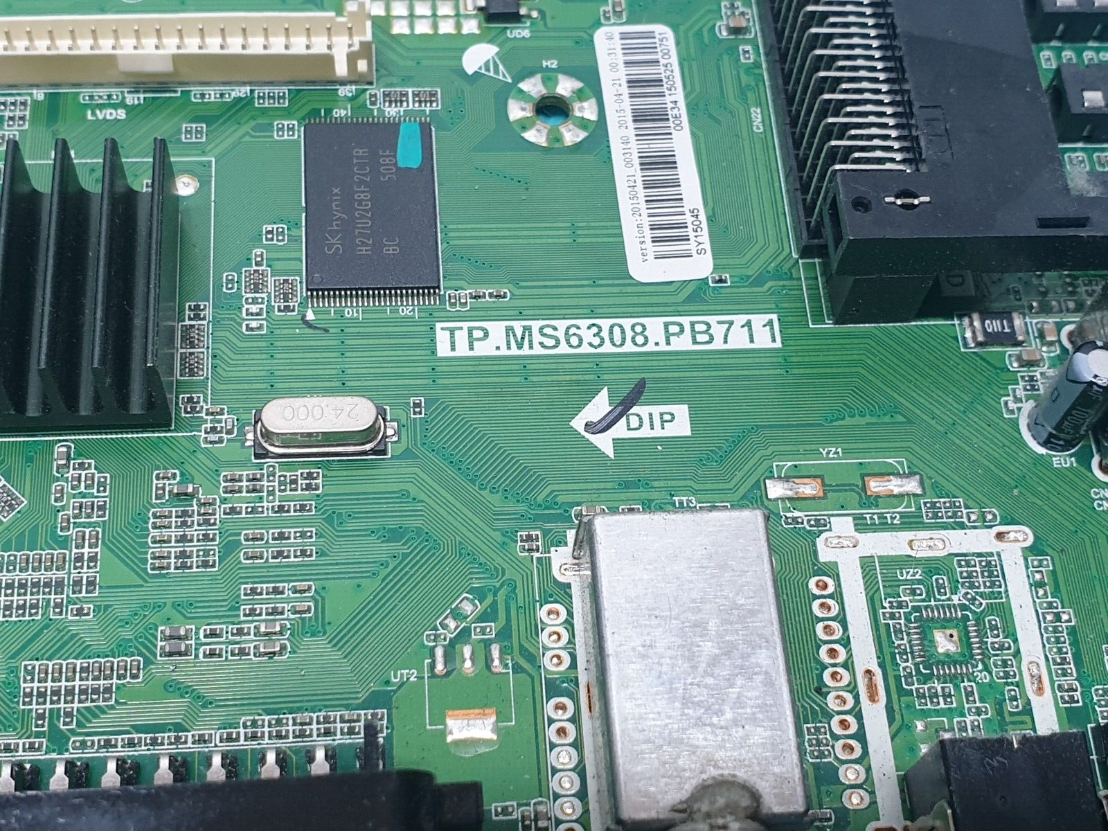 MAIN AV BOARD MB POLAROID P40D100 40" LED TV TP.MS6308.PB711 SCREEN:V400HJ6-PE1 - Image 3
