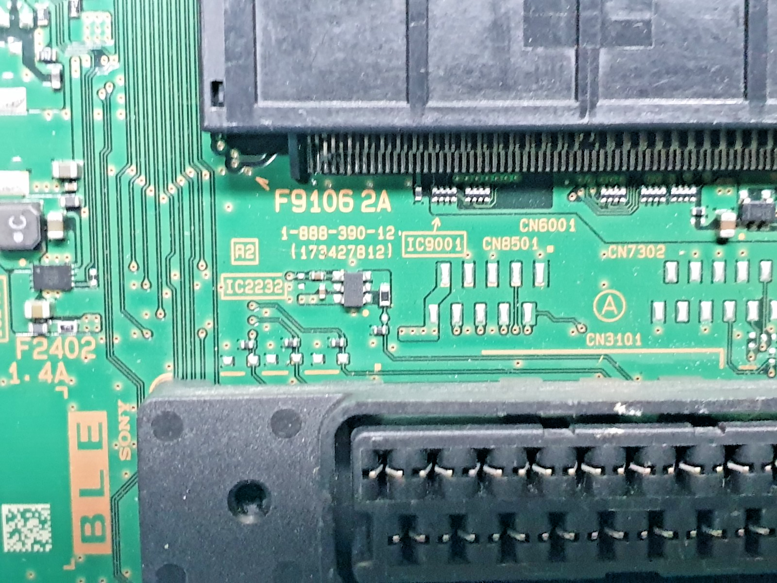 MAIN AV BOARD MB SONY KDL-24W605A LED TV 1-888-390-12 (173427812) SCREEN:V236BJ1 - Image 3